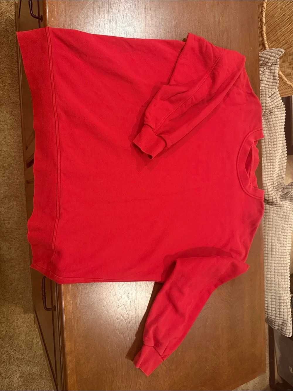 Lululemon Red Crewneck Sweatshirt